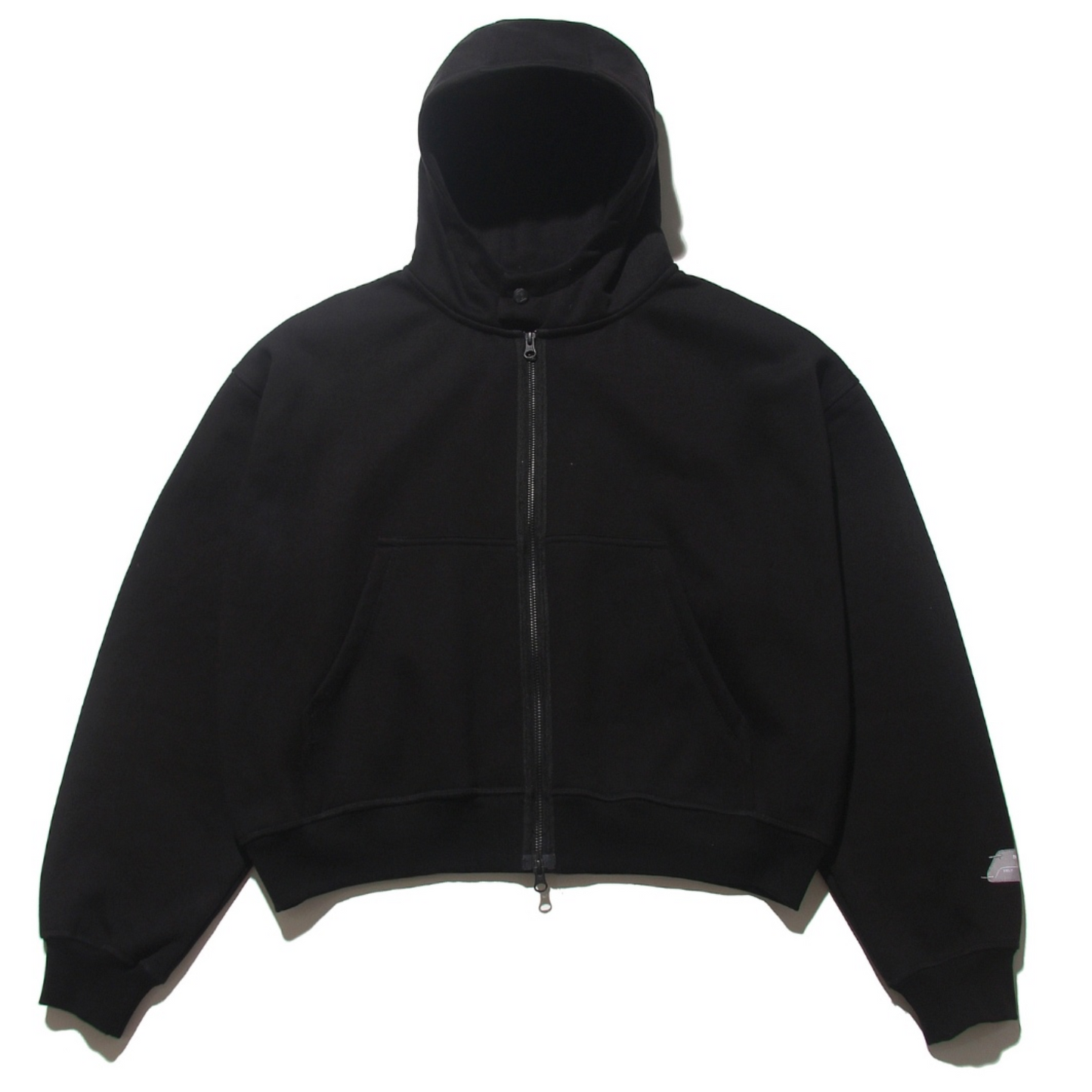 BEUTER® MATTE BLACK BOXY ZIP HOODIE