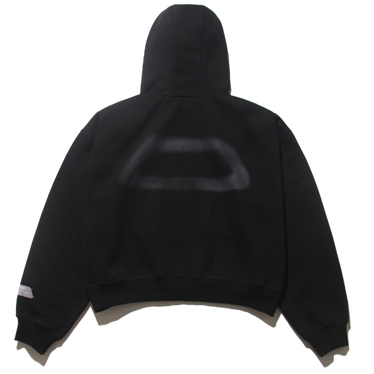 BEUTER® MATTE BLACK BOXY ZIP HOODIE