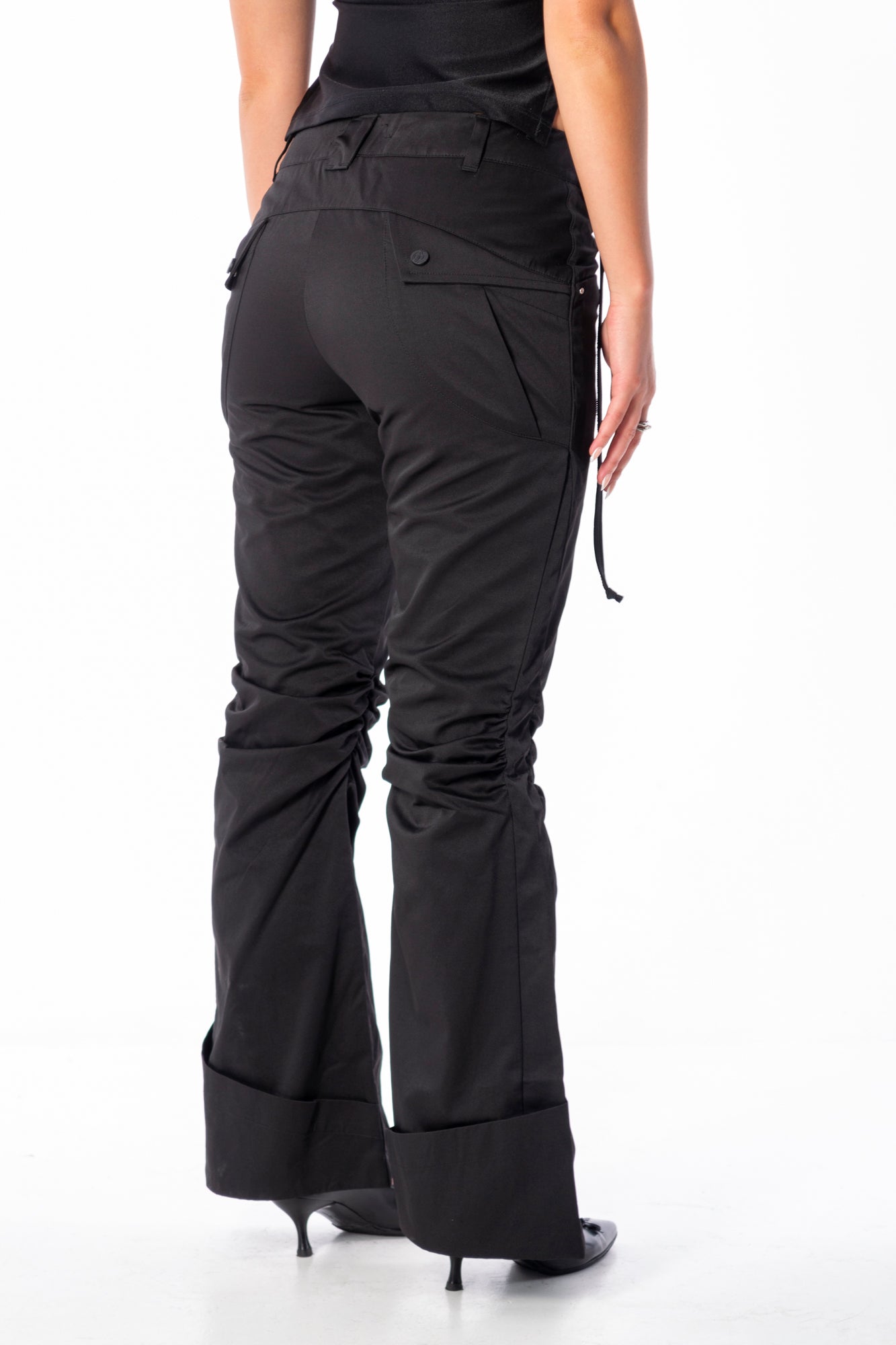 BEUTER® BLACK FLARE TROUSERS