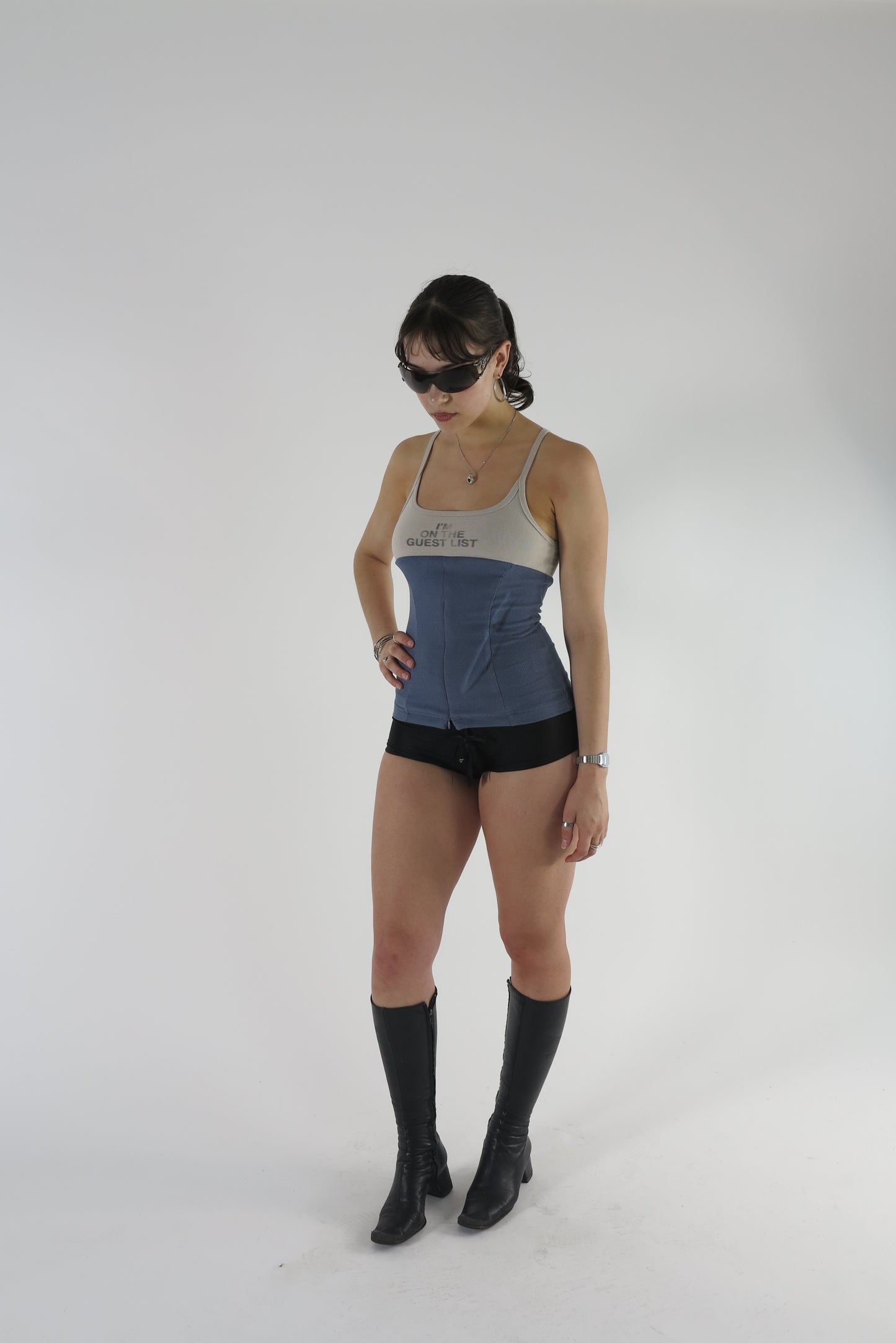 BEUTER® ZIP UP STEEL BLUE TANK TOP