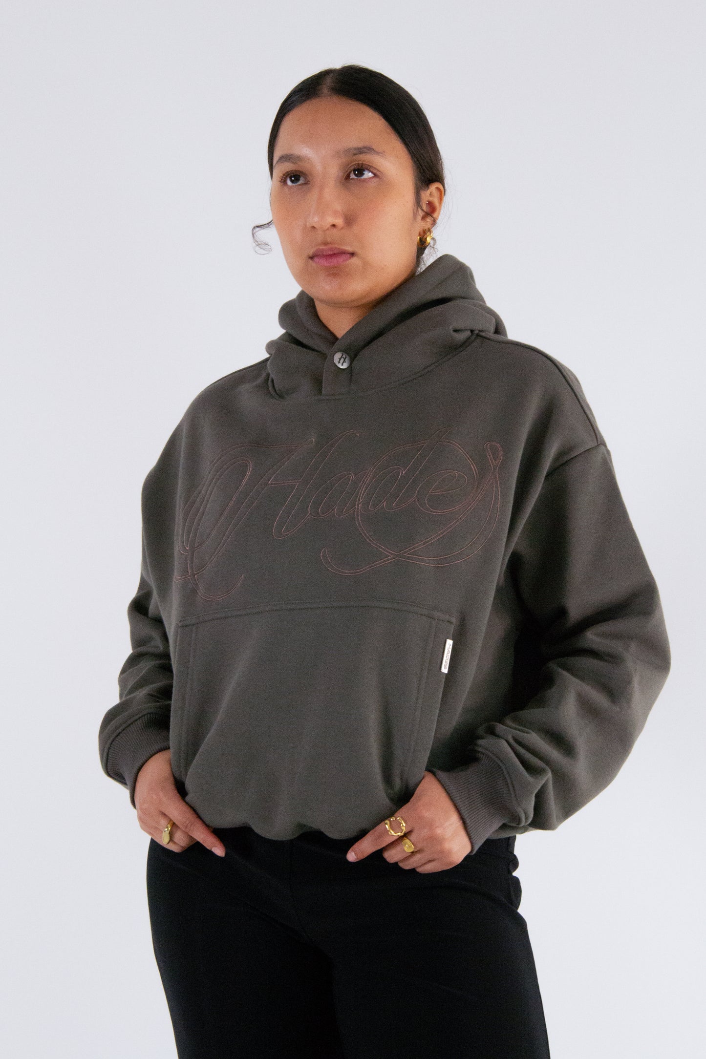 HADES QUADRATE BOXY HOODIE BROWN