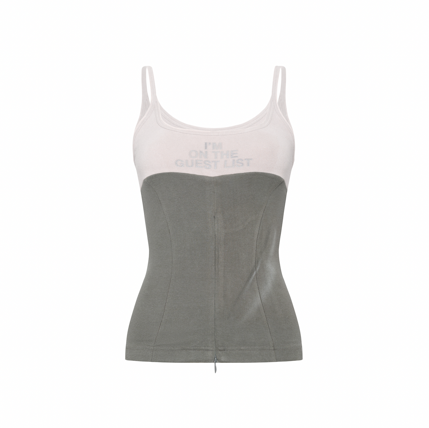 BEUTER® ZIP UP OLIVE GREEN TANK TOP