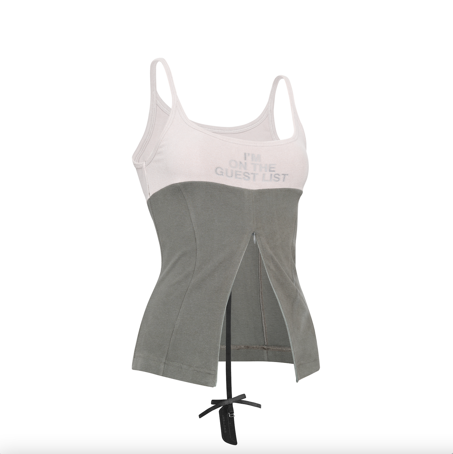 BEUTER® ZIP UP OLIVE GREEN TANK TOP