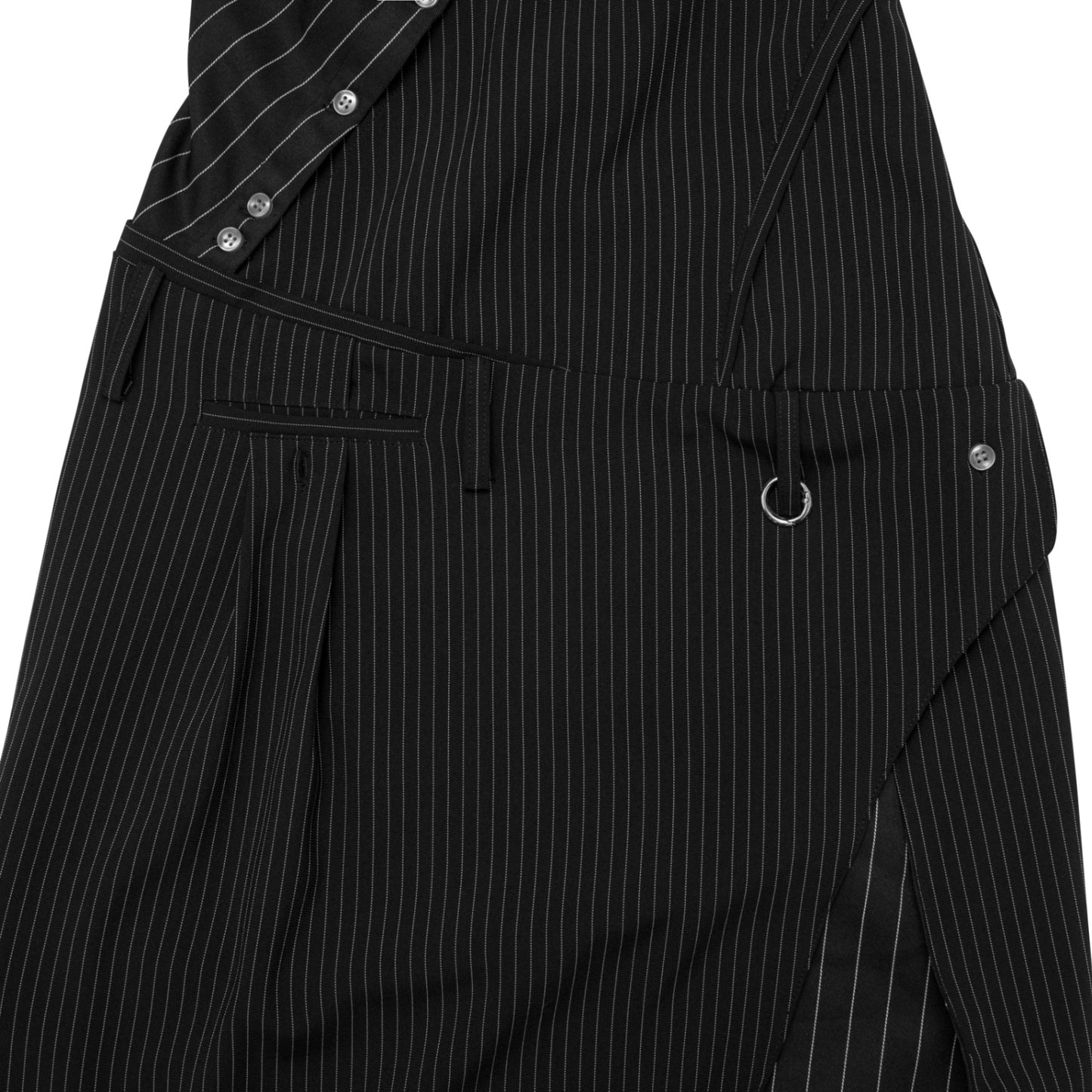 BEUTER® BLACK STRIPED MINI DRESS