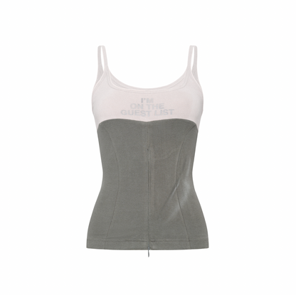 BEUTER® ZIP UP OLIVE GREEN TANK TOP