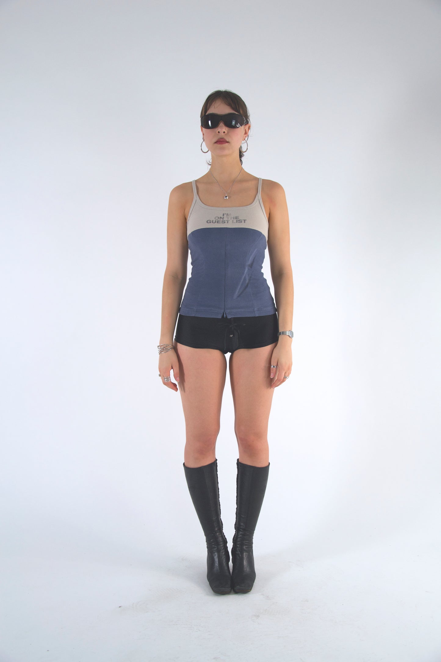 BEUTER® ZIP UP STEEL BLUE TANK TOP