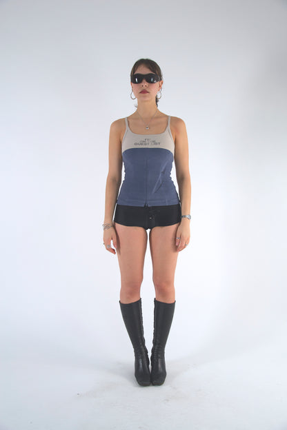 BEUTER® ZIP UP STEEL BLUE TANK TOP